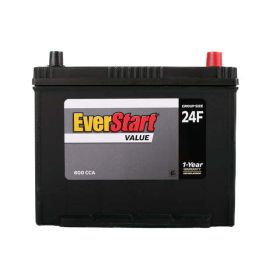 EverStart Value Lead Acid Automotive Battery, Group Size 24F - 12 Volt - 600 CCA - 120 RC