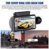 1080P Dual Lens Car DVR Dash Cam Video Recorder G-Sensor Front and Rear Camera