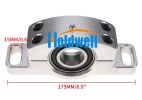 Holdwell Heavy Duty 6061 Billet Aluminum RZR Carrier Bearing for Polaris RZR XP 4 1000 XP 1000 2014+ Creasable Self-Aligning Bearing