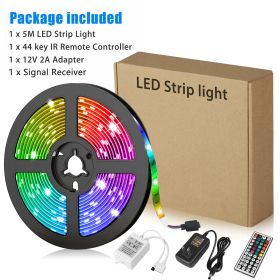 16.4FT RGB Flexible 300LED Strip Light SMD Remote Fairy Lights Room TV Party Bar  LED Strip Light Remote Fairy Light Room Party Waterproof (Option: 32.8 FT（10m）)