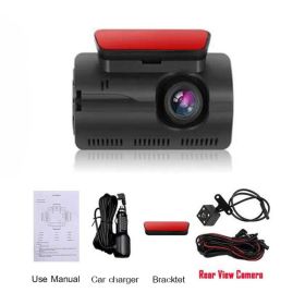 HD Car Video Recorder 2 Lens Hidden Car Driving Dash Cam 3.0inch IPS Camera Recorder Night Vision G-sensor Loop Recording Dvr (Color Name: front and rear)