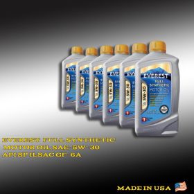 Full Synthetic Motor Oil , Ultra High -Performance Formulation (EVEREST: FULL SYNTHETIC, 5W-30 API SP / ILSAC GF-6A 1QUART /PACK OF 6)