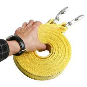 8 Tons 2 Layer Heavy Duty Car Recovery Tow Rope Strap w/ Hooks 20FT Towing Cable (size: 8 Tons 6M)