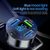 66W 4 Ports USB Car Charger Fast Charging PD Quick Charge 3.0 USB C Car Phone Charger Adapter For iPhone 13